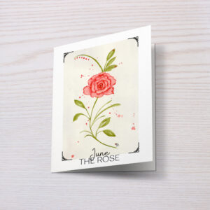 June rose greeting card
